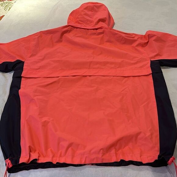 COPY - Rain Jacket Windbreaker Annapolis Lined Mesh Sailing Orange and Navy XL - Picture 3 of 14